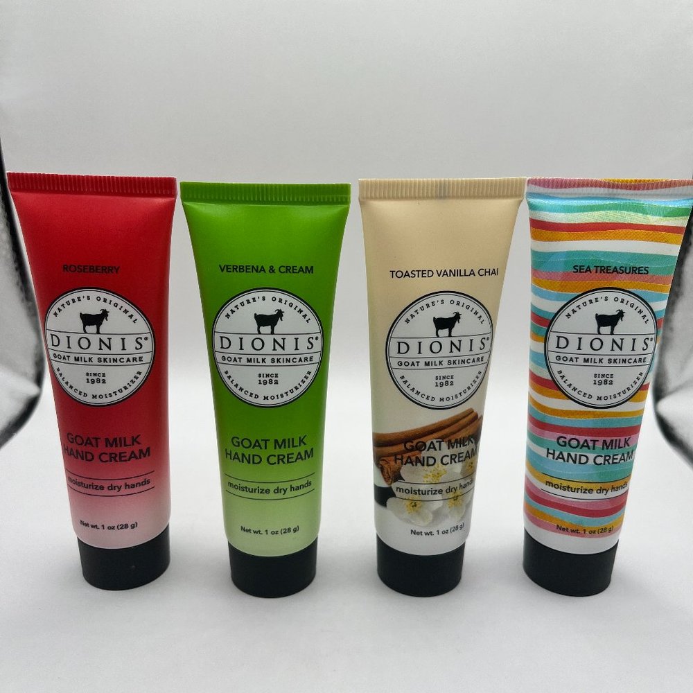 Dionis Goat Milk Hand Cream 1 oz/28 g Variety 4 Pack - New, without box